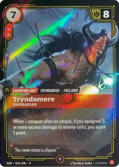 Tryndamere Barbarian - OGN-034-p - Promotional Cards - Riftbound card